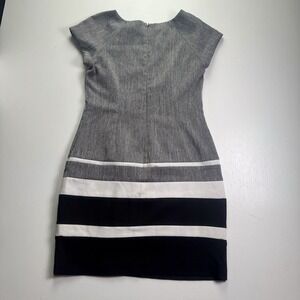Sandra Darren Dress‎ Gray Black Two Toned Work Attire Lined Size 10 P Minimalist